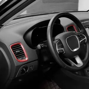 Center Console Air Condition Vent Covers Trim For Dodge Durango 2011-2020 Carbon