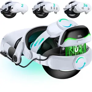 for Meta Quest 3/3s  Strap with  -  & Extended 3H & Digital Display, Double Dials, Quick- Reality Mode, Comfort VR Headset Strap for Oculus Quest 2, MQ4000