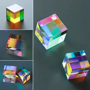 FloristryCraft Optical X-Cube Prism RGB Light Splitter - Educational Glass Toy, Size Options Small & Medium, Ideal for STEM & Classroom Use