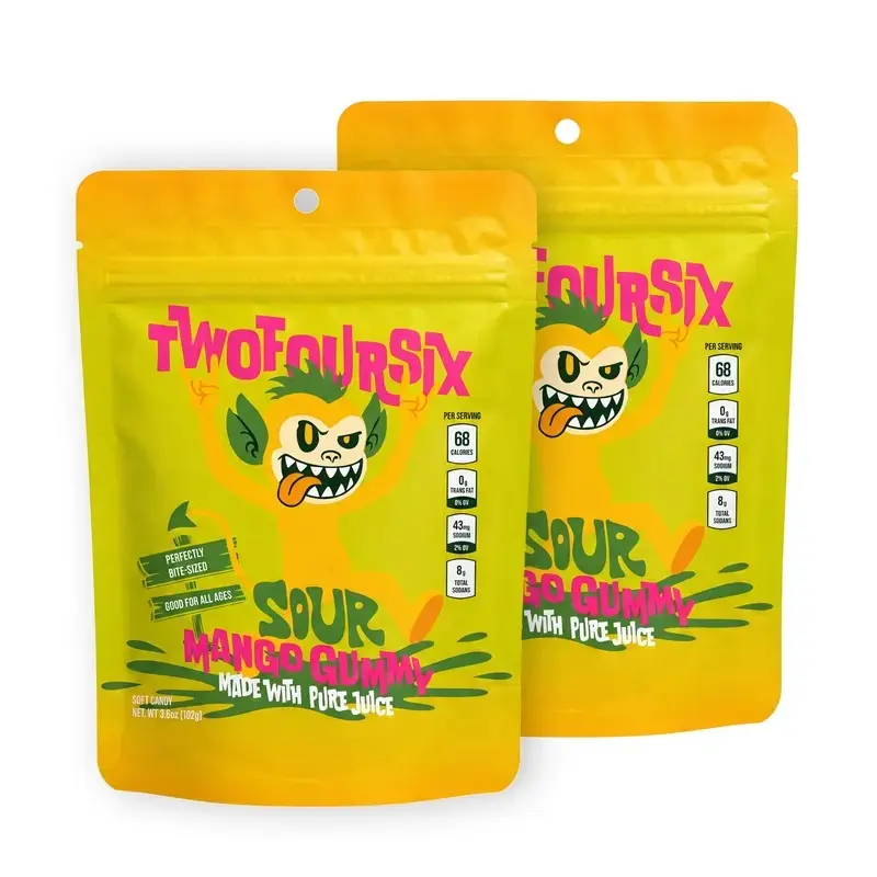 TWOFOURSIX Sour Mango Gummies - Ready-to-Eat Snacks ( 2 packs )