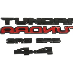 Blackout Emblem Overlays 5Pcs Compatible with Tundra 2022 2023 2024 2025 2026 ABS Plastic Badge Emblems Overlay 26012802 with Strong Adhesive Matte Black2026