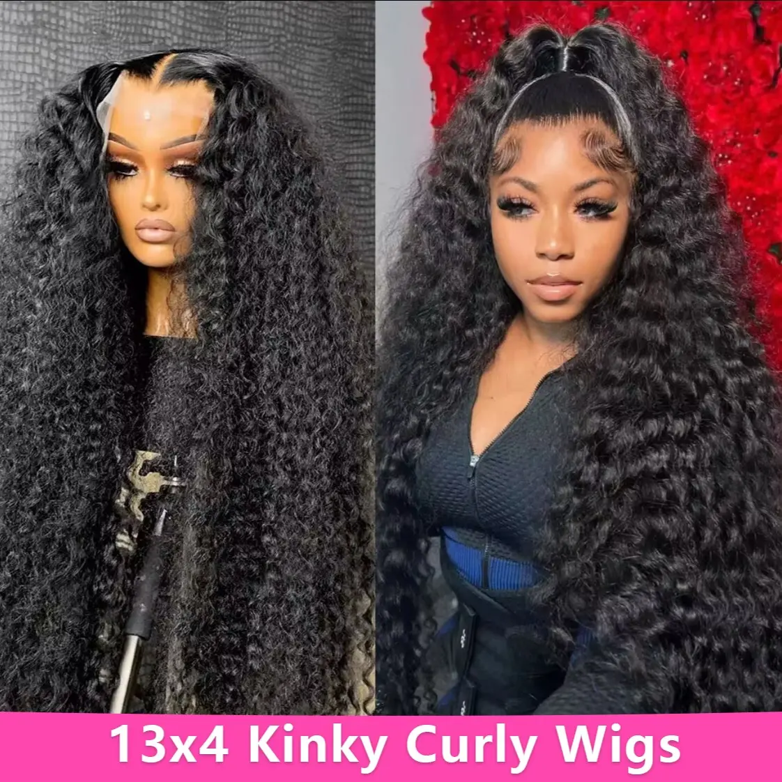 13x4 Kinky Curly Wigs