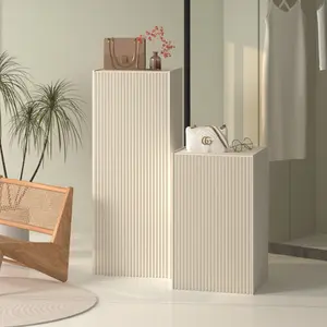 Foldable Cylinder Pedestal Stands, Kraft Paper Display Stand for Store,Wedding,Party,Exhibition,Multifunctional portable Table for Cake、Plants、Artworks、Jewelry