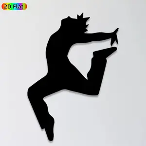 1pc Dancing Figure Metal Wall Art,Dynamic Dancing Figure Statue Mural, Ideal Gift for New Year, Easter, Dance Decor Enthusiasts, Weather-Resistant Metal Wall Decor Wall Sculptures, Perfect for Living Room Wall & Garden Fence, Unique Year-Round Home Decor