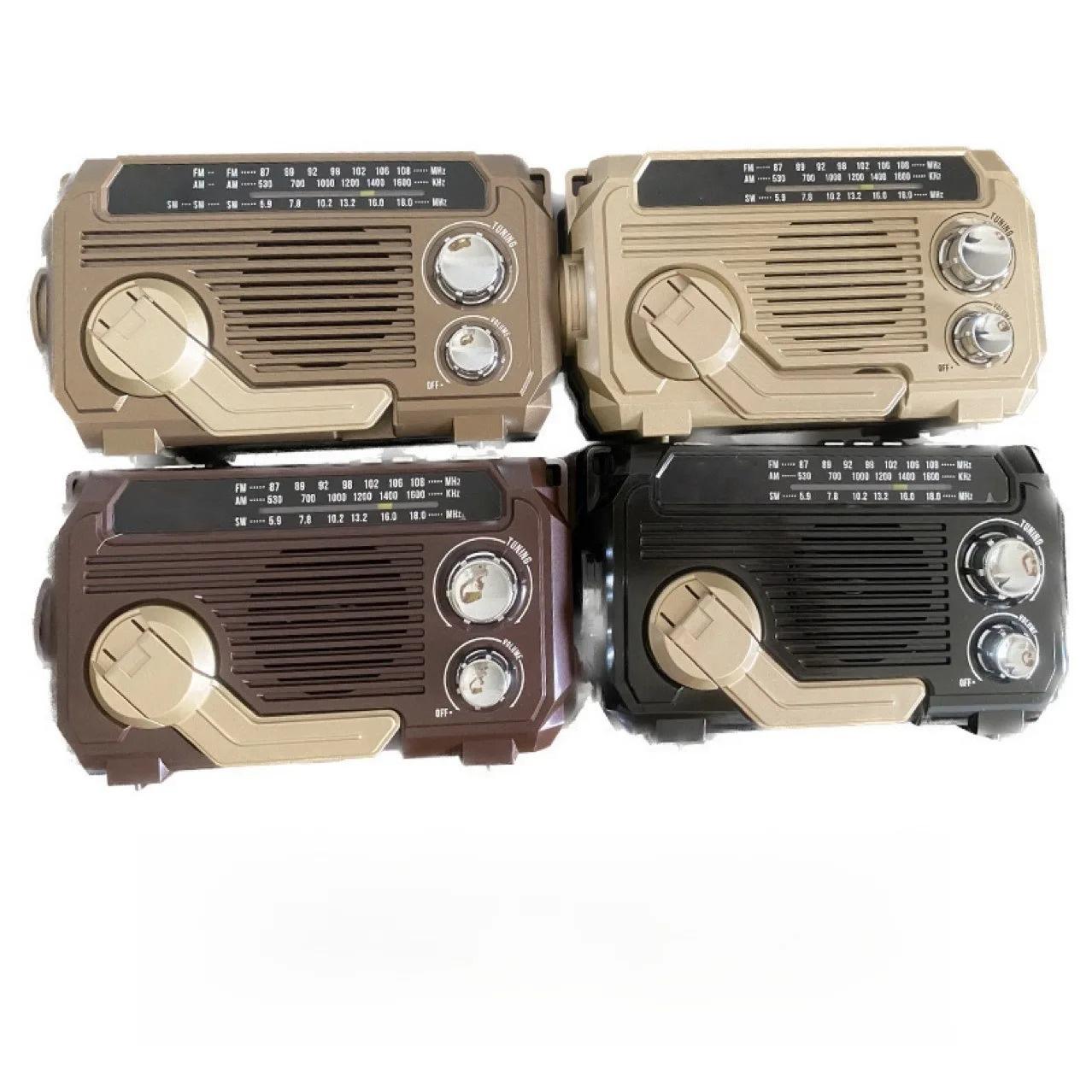 Emergency Weather Alert Radio Hand Crank Radio Emergency Weather Radio Portable Power Bank Usb/Solar/Hand Crank Charging, Bluetooth Loud Volume