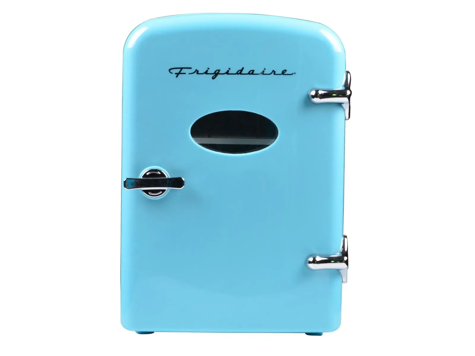 Frigidaire EFMIS129-BLUE Retro Mini Fridge - 6-Can Compact Portable Cooler Refrigerator for RV Living, Dorm Room, Office, Blue