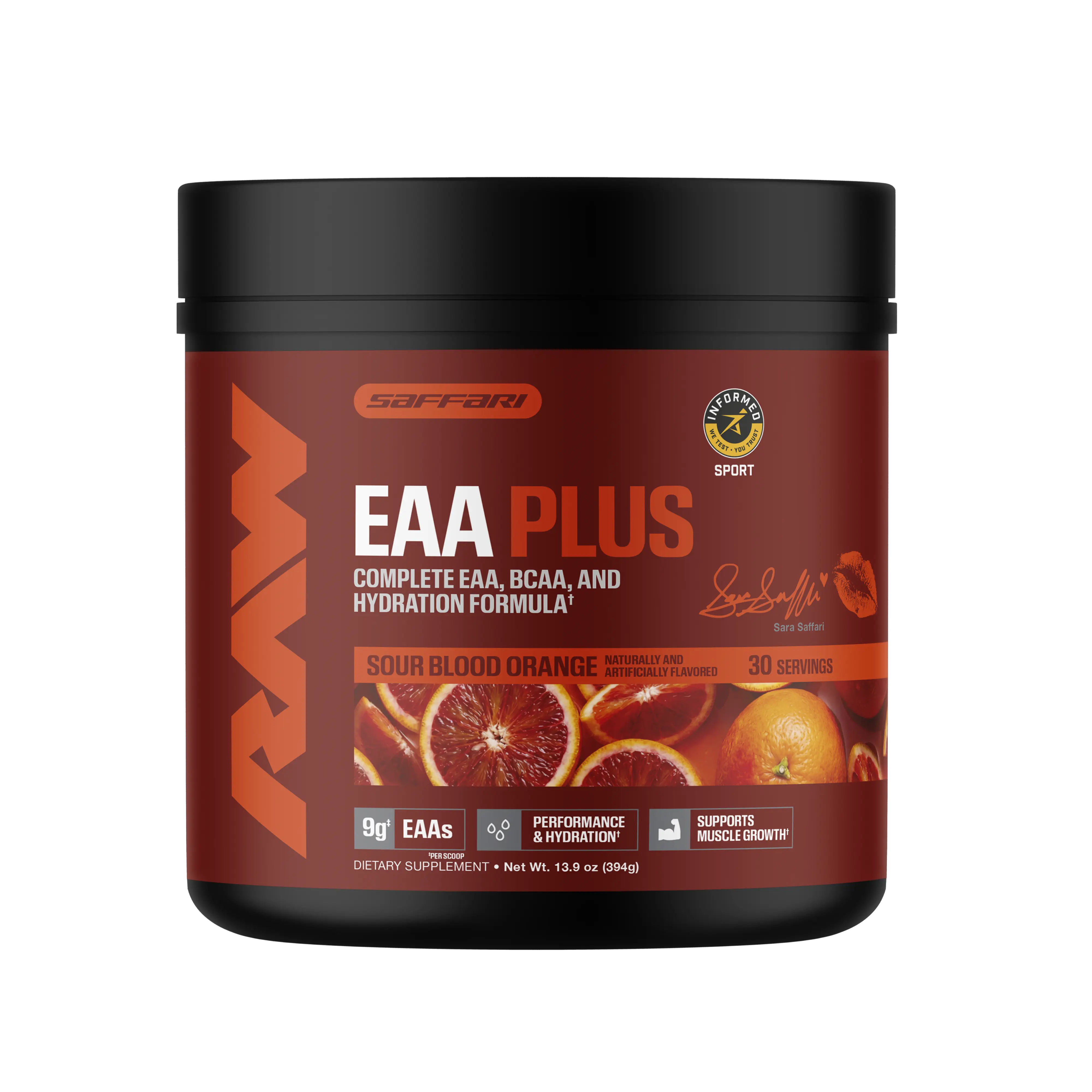 RAW Essential Amino Acids (EAA) Plus Powder – 9 Essential Amino Acids for Muscle Recovery, Endurance & Hydration – Intra Workout Amino Acid Supplement – 30 Servings