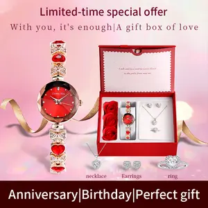 【 Perfect Gift 】 Elegant Lady's Jewelry Butterfly Bracelet Wristwatch: It can be used as a watch or worn as a bracelet. The fashionable and elegant design is paired with a romantic love gift box.
