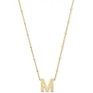 Kendra Scott Letter M Pendant Necklace Gold Metal 9608800289