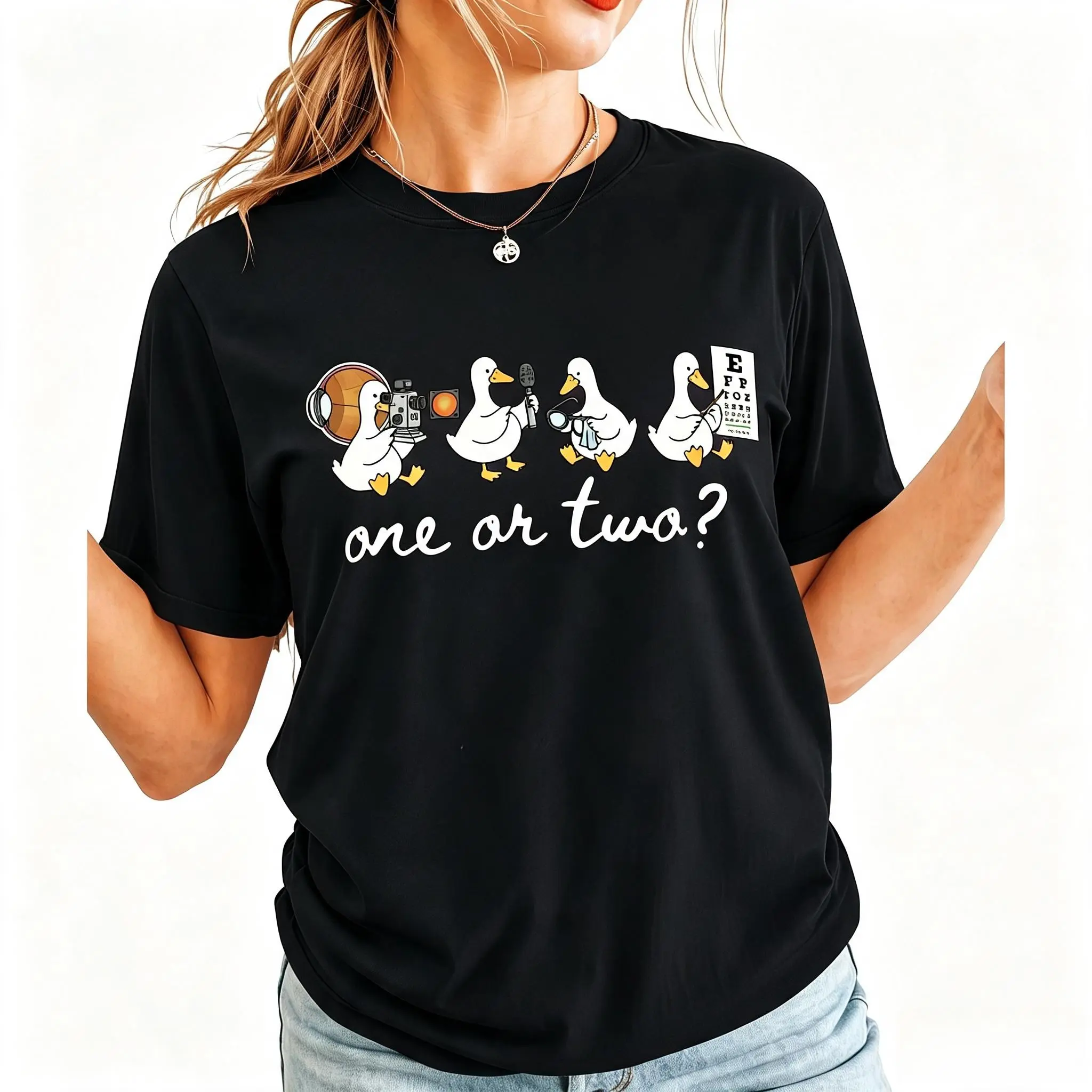 One or Two Optometrist Shirt, Funny Eye Doctor Tee, Silly Goose Eye Exam Top, Optician Gift, Ophthalmology Top