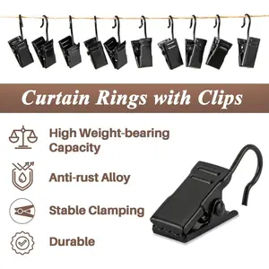 90PCS Small Curtain Clips - Curtain Hook Clips Hooks for Hanging Hangers Gutter Photo Home Decoration Outdoor Christmas Party Wire Holder Craft Dispaly Art Camp Tent