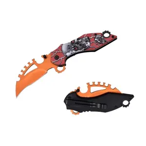 Stylish Zombie Apocalypse Skull Haloween Spring Assist Fantasy Folding Knife Collectable