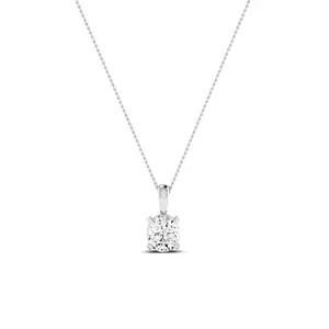 Orchid Oval Cut Moissanite Solitaire Necklace