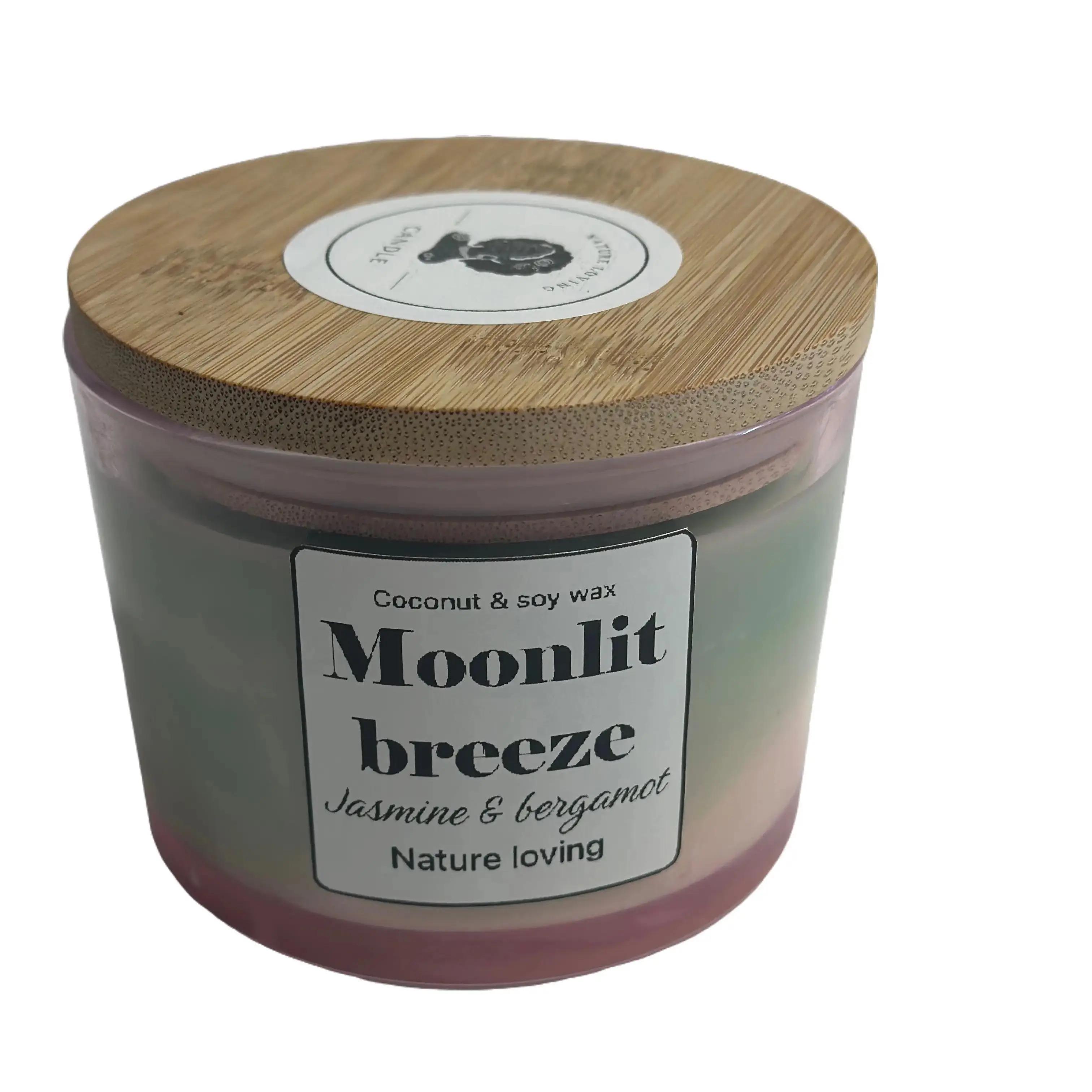 Moonlit Breeze Coconut & Soy Wax Candle Jasmine & Bergamot for Relaxing Environment in Bedrooms Living Rooms or Meditation Spaces