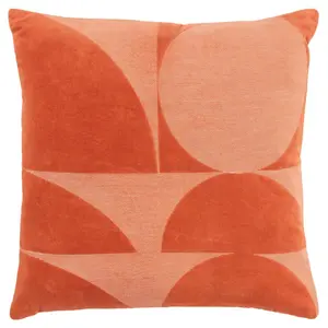 20"x20" Oversize Geometric Square Throw Pillow Cover Orange - Rizzy Home