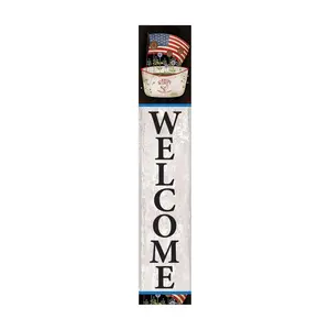 Courtside Market Americana Flower Tub 7" x 40"Porch Sign