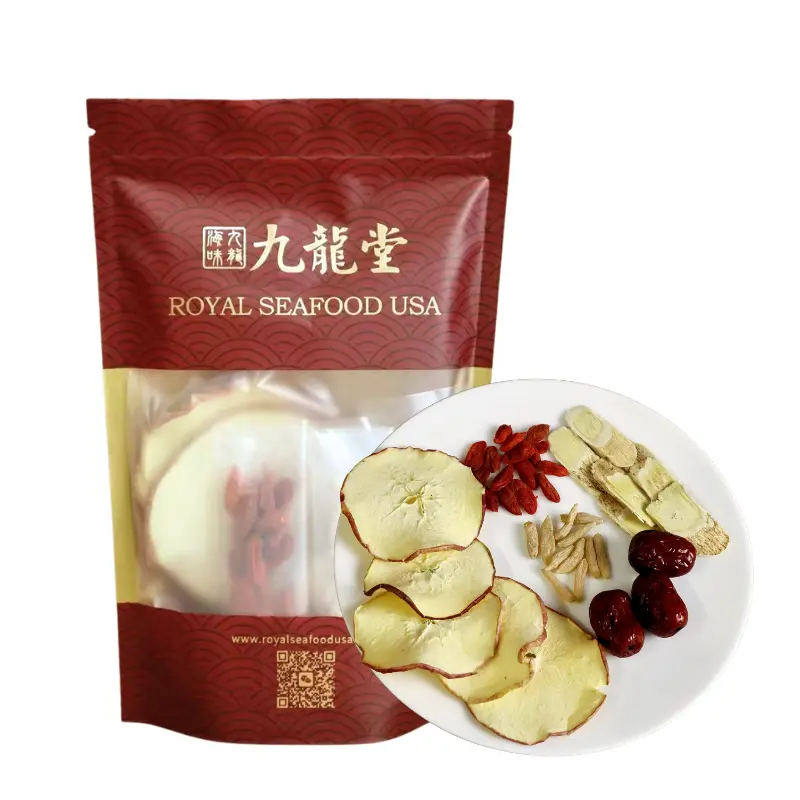 Royal Seafood USA Astragalus Apple slices herbal tea, 1 serving/bag, No caffeine, Healthy tea