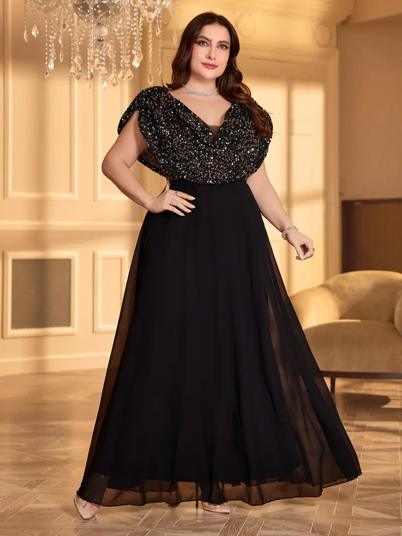sachin and babi light blue dress long black v neck dress: Dresses For Women main image 1
