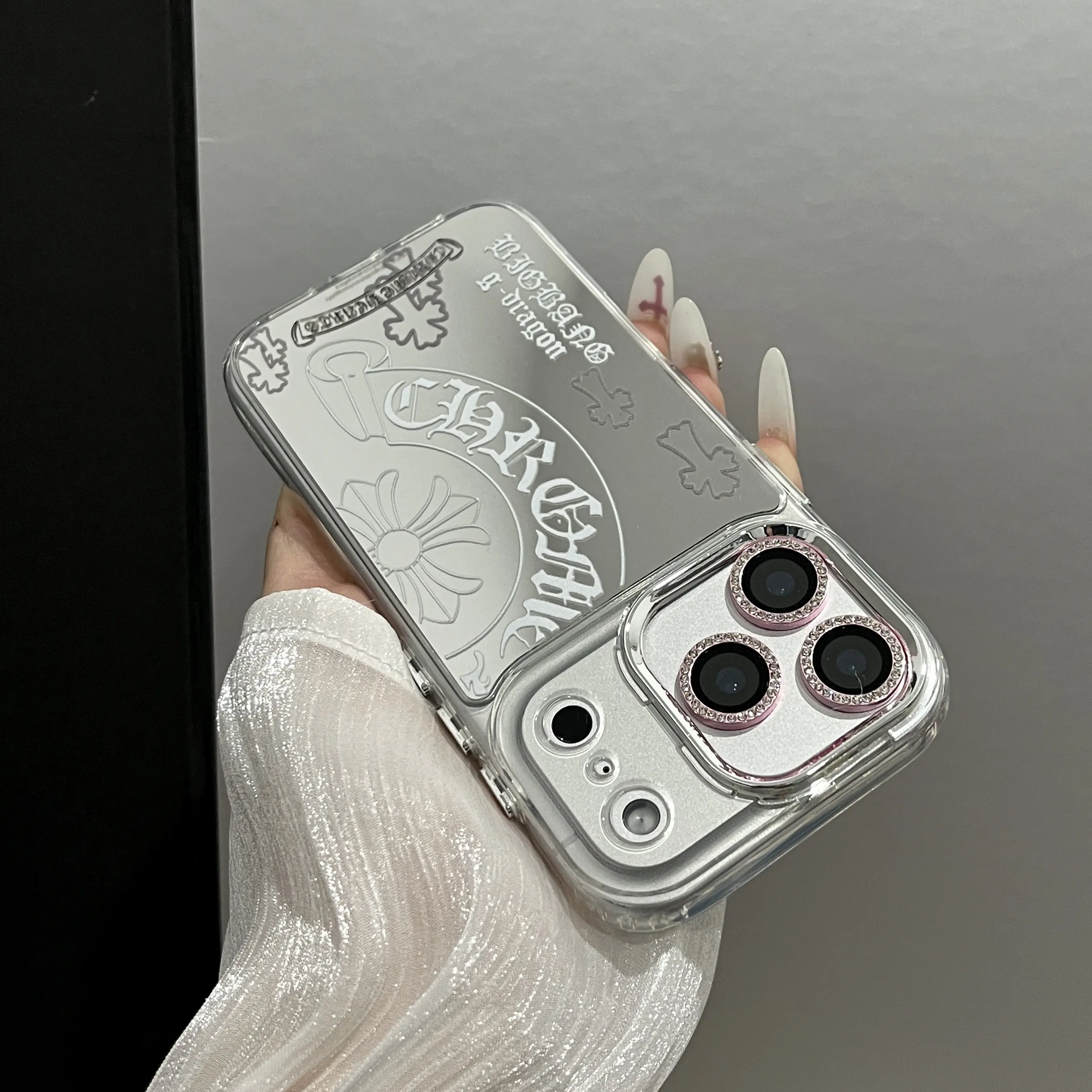 Acrylic Mirror Smartphone Case - Compatible with iPhone 17/16/15/14/13/12/11 Pro/Plus/Pro Max Series, Stylish Shockproof Handheld Cellphone Cover, Scratch-Resistant Devices Protection, Aesthetic Gift, Casing, Accessories