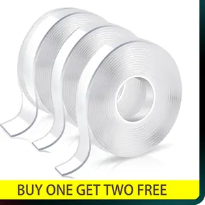 【New Year Gift】Nano Double-Sided Heavy Duty Tape 9.8ft – Clear Removable Mounting Tape, Strong Washable Adhesive for Walls, Carpets, Rugs, Home DIY & Office Use Sealant Tape