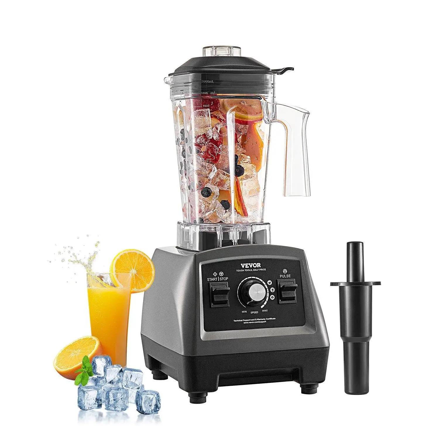 【Summerfinds】61 oz 1400W Blender for Smoothies Food Processing Blender for Kitchen