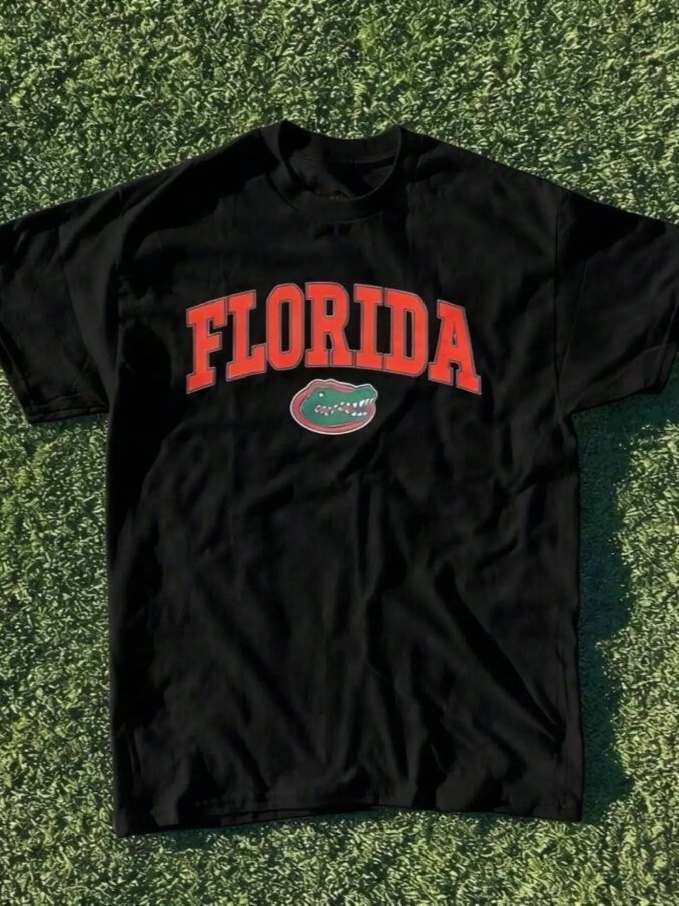 Summer New Short Sleeve Pattern Top, Vintage Florida State Gators Shirt, Loose-Fitting, Casual, Retro Cotton T-Shirt, All Sizes