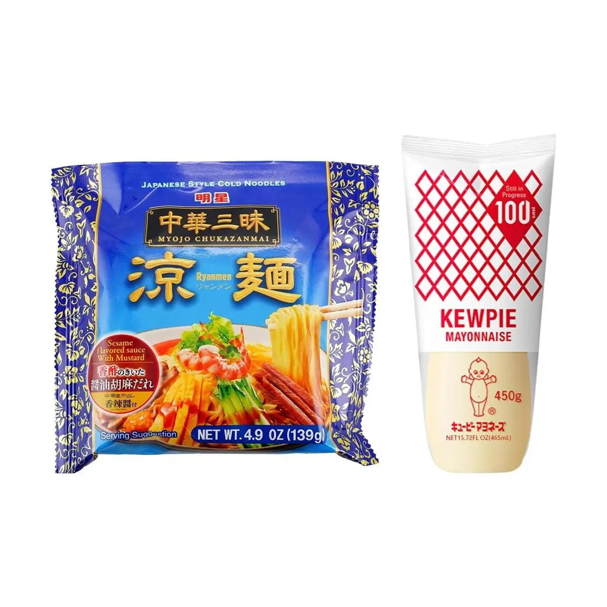 MYOJO Japanese Chilled Noodles 139g + KEWPIE Mayonnaise 450g - Earth Entertainment Room Style