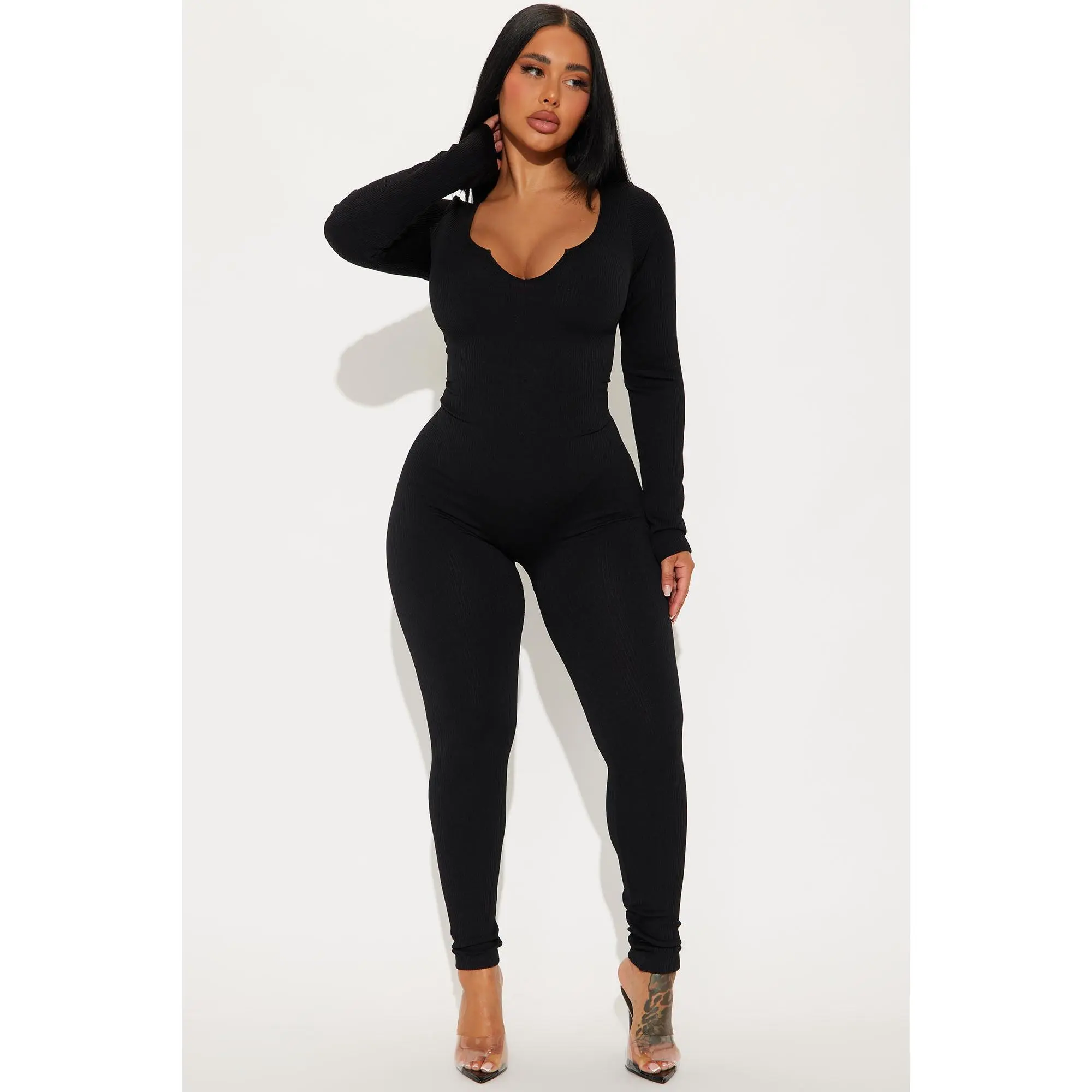 Giada Seamless Jumpsuit - Black