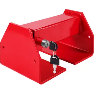 Cargo Container Lock 9.84\"-17.32\" Locking Distance Semi Truck Door Locks with 2 Keys Shipping Container Accessories Red Powder-Coated with Spring Lock for Fixed Container(Large Size)