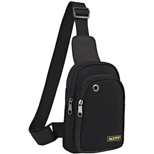 Sling Bag Chest Backpack, Crossbody Shoulder Tool for Men, Black