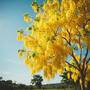 Golden Shower Tree Seeds for Planting (10 Seeds) - Stunning Weeping Yellow Blooms