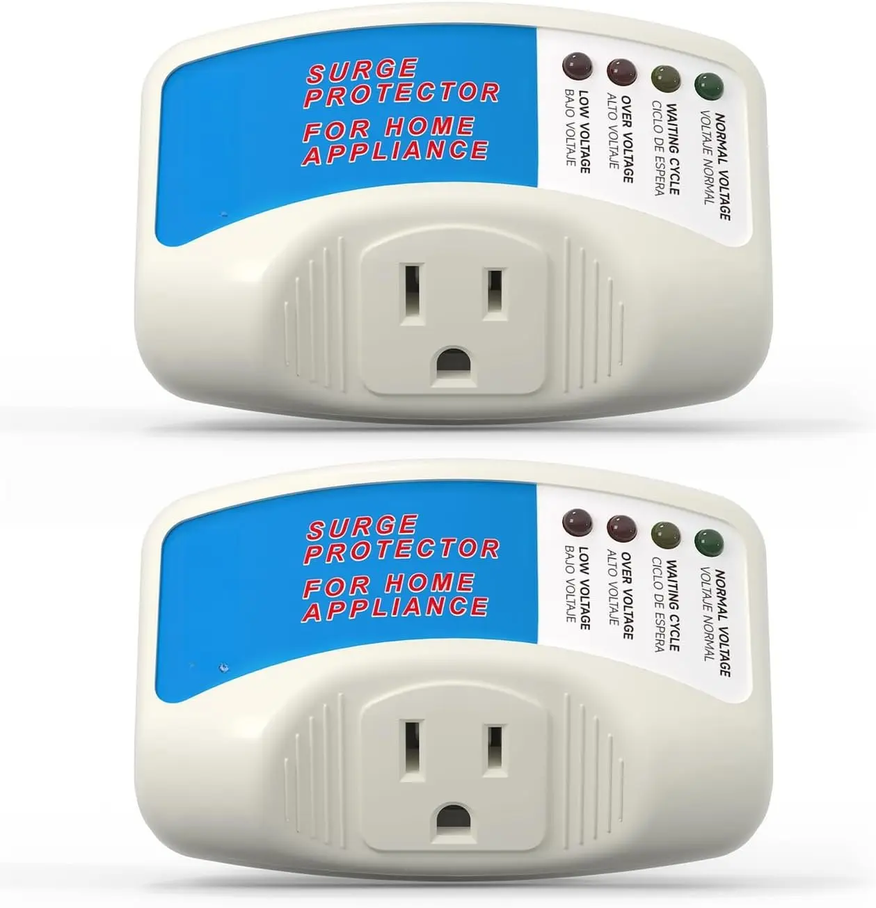 Protector, Single Outlet Surge Protector Plug in for  Appliance Multi Function Plug with Protection Wall Mount Power Suppressor for TV/PC/Refrigerator, 15A, 125V, 1875W, 2 Pack
