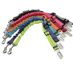 2 Packs Pet Dog Cat Seat Belts, Car Headrest Restraint Adjustable Safety Leads Vehicle Seatbelt Harness. (Cats Included)