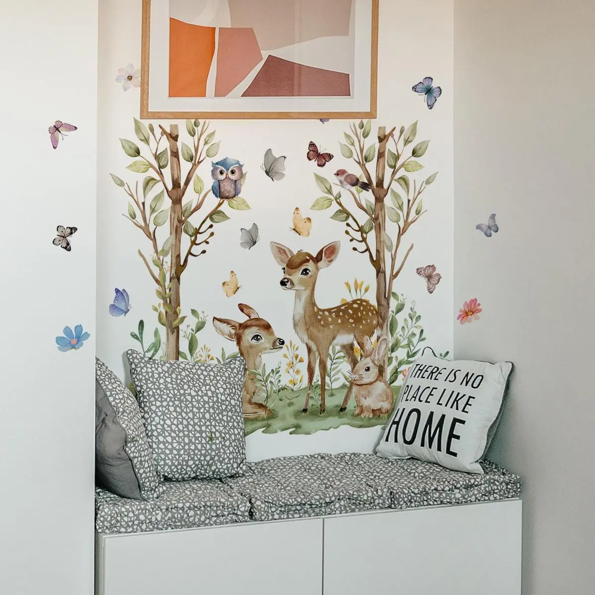 Forest Pattern Wall Sticker, Self Adhesive Wall Decal, Decorative Sticker for Home Living Room Bedroom