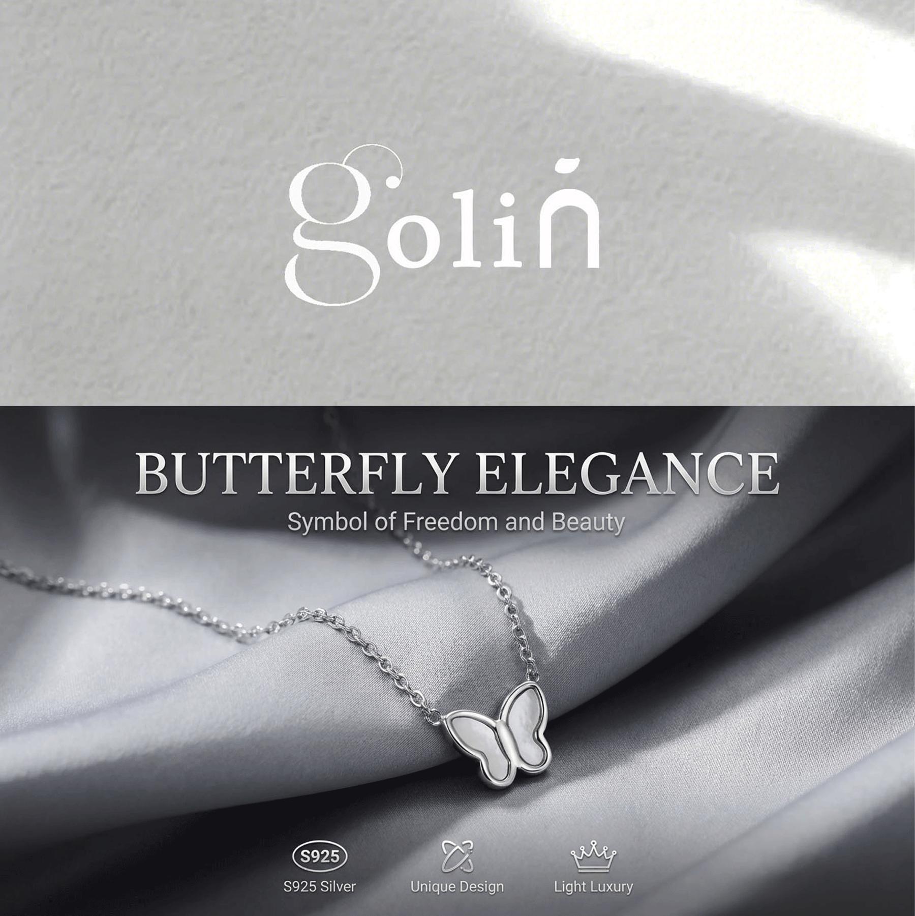 Silver Butterfly Shell Pendant Necklace - Summer Daily & Date Wear Dainty Jewelry gift accessories