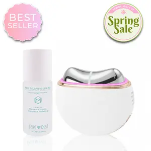 RIKI Sculptress & RIKI Sculpting Serum Bundle - EMS, LED Light Therapy, Heat, Cooling, Vibration for Lifting, Toning, Rejuvenation & Enhanced Absorption | LIVE Only