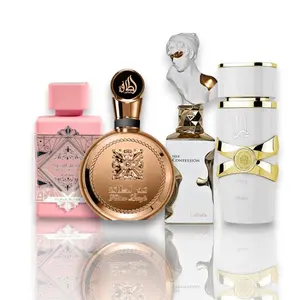 Lattafa Women's 4-Piece Luxury Eau De Parfum Set - Fakhar Extrait, Noble Blush, Yara Moi, Her Confession - Luxurious Scents, Vanilla, Ideal for Female Sensual & Women's Gifts