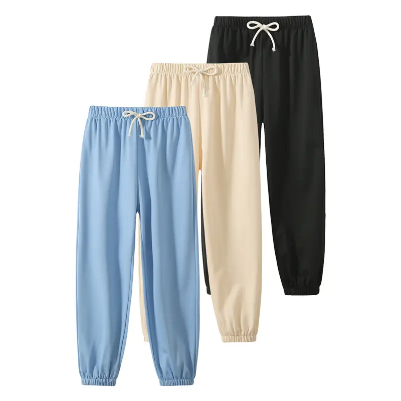 #backtoschool 3-piece  boy summer solid color fashion casual pants boy sports explosions Joker pants children elastic comfortable casual pants Joggers