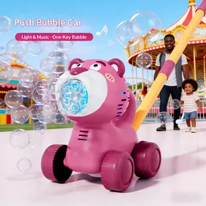 Pink Bubble Machine Blower Maker Toy Christmas Basket Stuffers Outdoor Summer Girls Kids Birthday Best Gift for 3-9 Year Old Capybara Cute Valentines Day Gifts