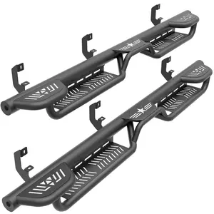 Three Raised Steps Double Cab Running Boards Compatible for 2019-2025 Chevy Silverado & GMC Sierra 1500, 2020-2025 Chevrolet Silverado/GMC Sierra 2500 3500 HD Extended Cab Side Step Nerf Bar