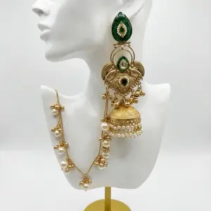 Kashmiri earrings with saharas