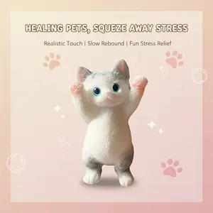 RIVIOO Raise your hand cat pinch music decompression simulation kitten vent toy cute pet cute pinch cat