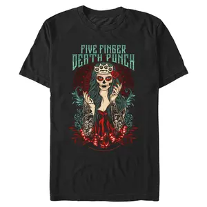 Mens 5 Finger Death Punch Lady Roses T Shirt