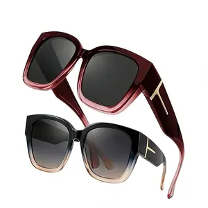 Women's Oversized Square Fit Over Polarized Sunglasses, 2026 New Trendy Fashion Style, UV400 Protection Driving Glasses