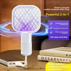 USB Mini Mosquito Swatter, Mini Mosquito Killer Bat Portable Bug, Mosquito Killer Machine, Trap Killer LED, with uv Light Protector Mosquito lamp for House Mini Mosquito Killer lamp 2 in 1 Lawn care#SummerVibes summervibes
