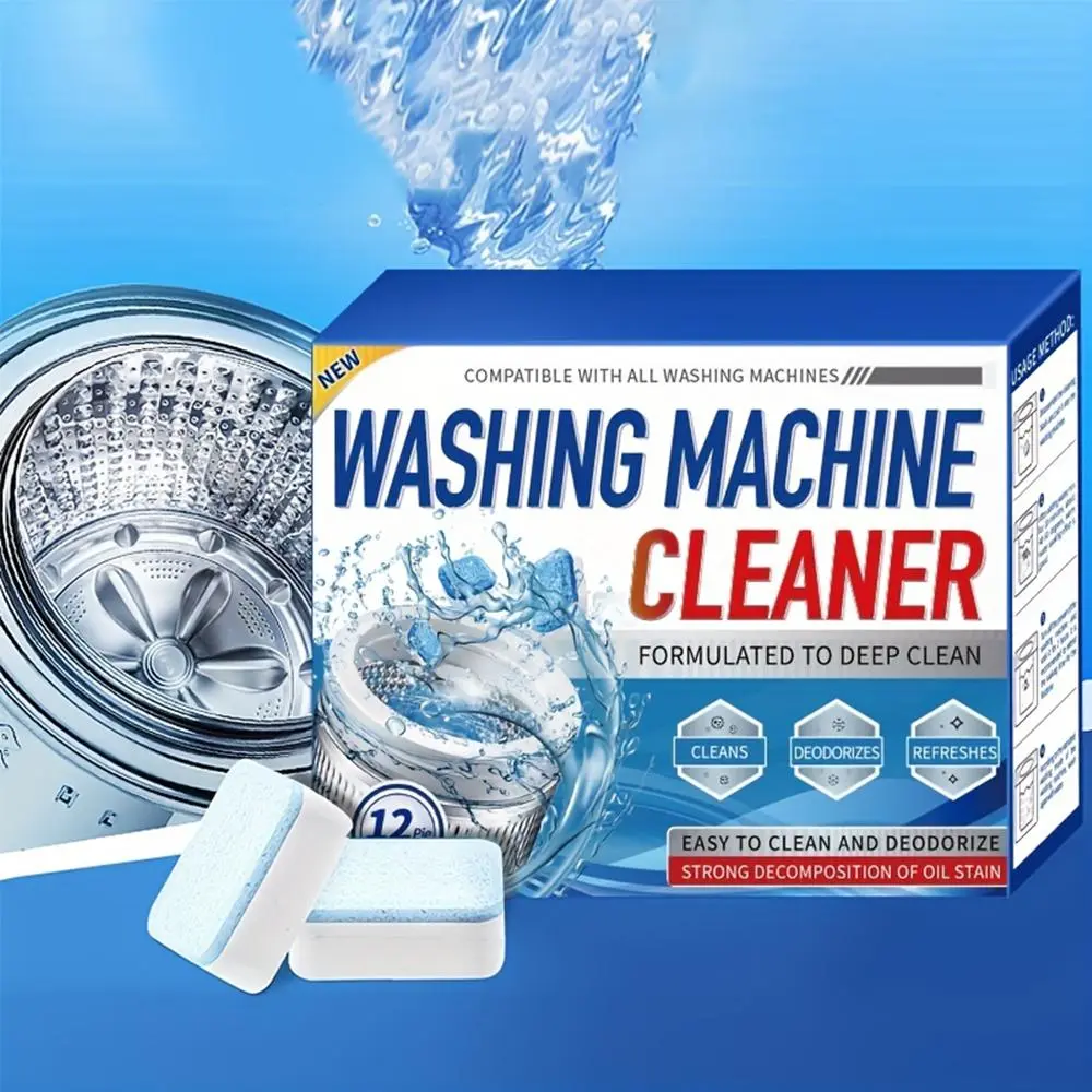 Washing Machine Cleaner Descaler, Deep Cleaning Tablets For HE Front Loader Top Load Washer, Septic Safe Eco-Friendly Deodorizer, Clean Inside Drum And Laundry Tub Seal, Cleaning Products, Cleaning Agent, Heavy Duty Cleaner, Powerful Cleaning Solution