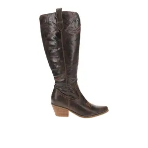 Corkys Womens Hats Off Pointed Toe  Casual Boots Mid Calf Mid Heel 2-3" - Brown