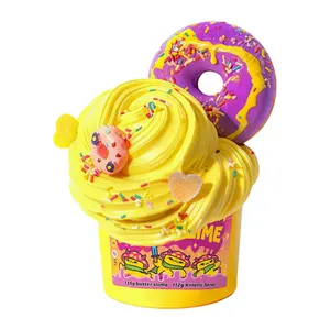 Slymu Butter Slime Donut Lemonade - Mellow Squishy, Sticky Squishy, Sensory Fidget Toys, Stress Relief, ASMR, Party Favors for Kids, Birthday Gifts for Girls and Boys, Goodie Bag Stuffers