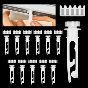12 Sets Vertical Blinds Replacement Stem and Gear, White Vertical Blind Repair Kit Replacement Parts Curtain Accessories for Headrail