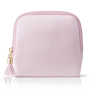 VLANDO Mini Jewelry Organizer Pouch Velvet Travel Case for Rings Earrings Bracelet Women